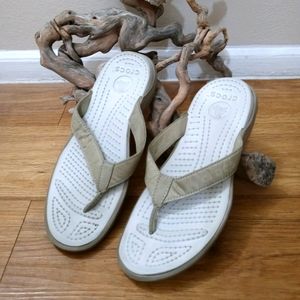 Crocs Tan Flip Flop Beach Sandals